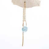 Aquamarine Threader Earring