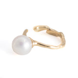 Double Face Twig Ear Cuff - Diamond & Pearl