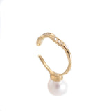 Double Face Twig Ear Cuff - Diamond & Pearl