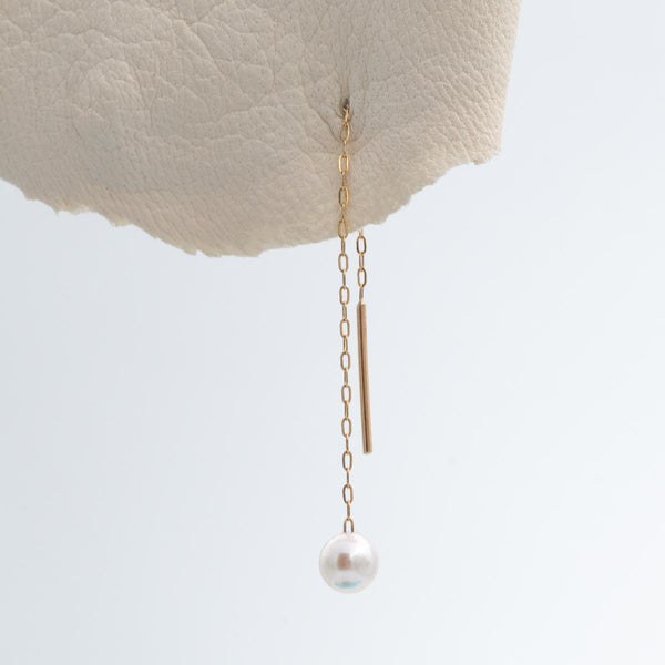 Just Right Akoya Pearl Threader Earring