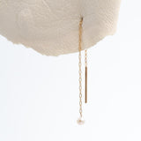 Baby Akoya Pearl Threader Earring