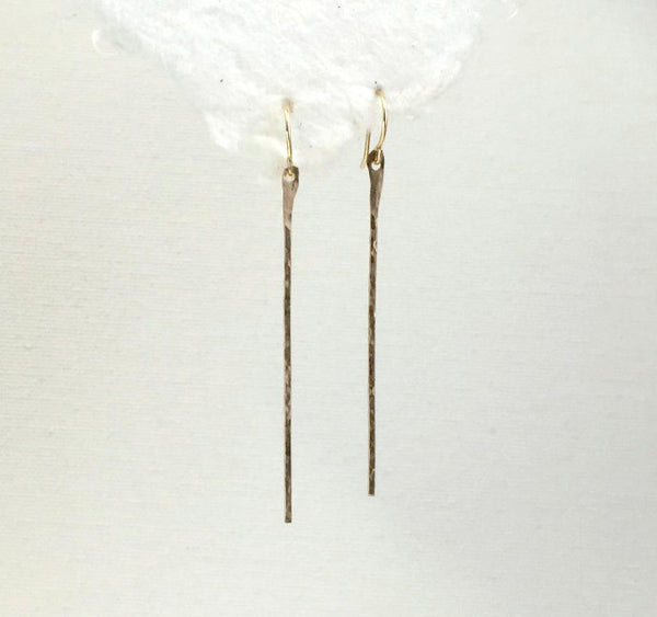 Hammered stick earrings