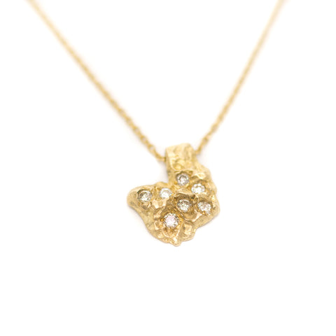 Abstract Charm Gold Necklace