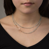 Aquamarine Rounded Bead Necklace
