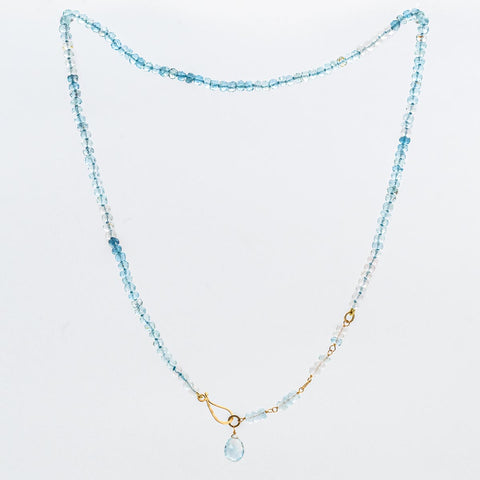Aquamarine Shades Bead Necklace