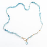 Aquamarine Shades Bead Necklace