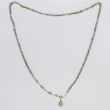 Moss Aquamarine Bead Necklace