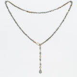 Moss Aquamarine Bead Necklace