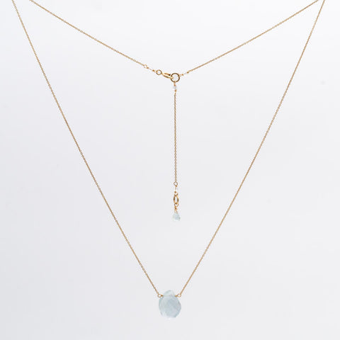 Aquamarine Single Stone Necklace