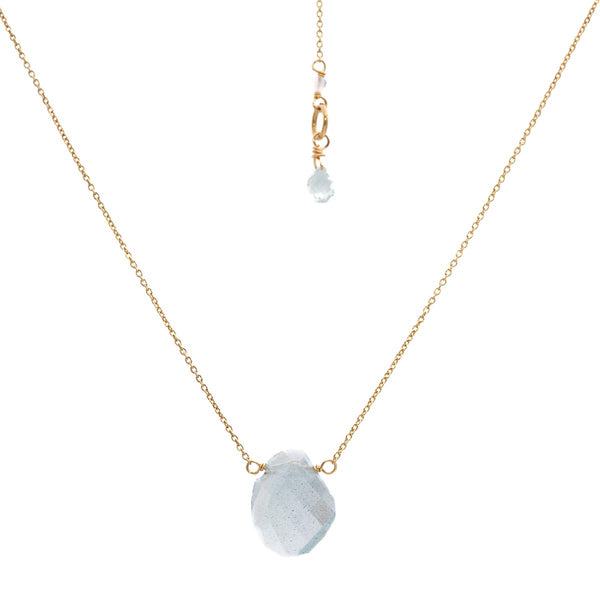 ミナミナ Aquamarine Single Stone Necklace – Kyoko Honda New York