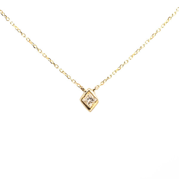 Princess in a Cube Diamond Necklace V1