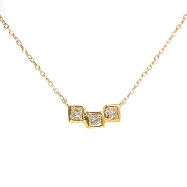 Triple Threat Diamond Necklace