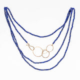 Lapis Hook and Rings Necklace