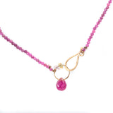 Ruby beaded necklace