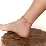 Ruby beaded necklace