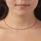 Ruby beaded necklace