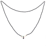 Black Sapphire beaded necklace