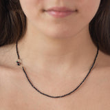 Black Sapphire beaded necklace