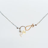Aquamarine beaded necklace