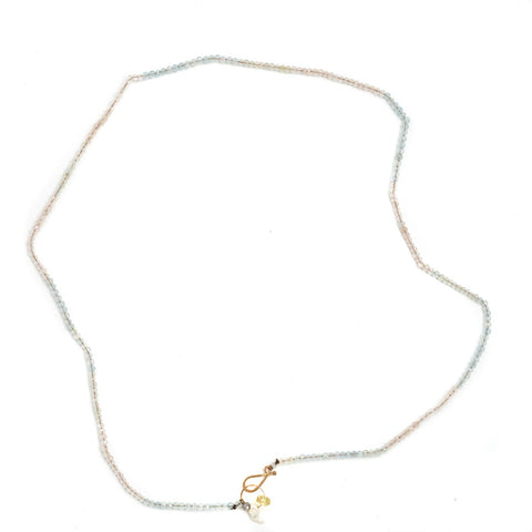 Aquamarine beaded necklace