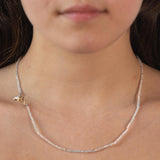 Aquamarine beaded necklace