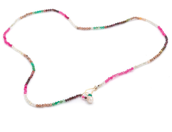 Pink Fantasy beaded necklace