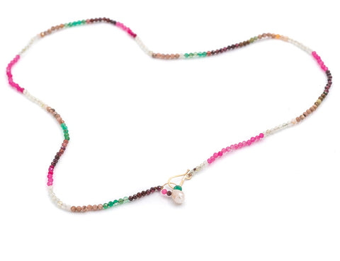 Pink Fantasy beaded necklace