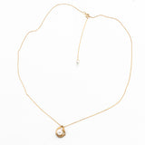 Akoya Pearl Mobius Pendant Necklace