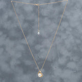 Akoya Pearl Mobius Pendant Necklace