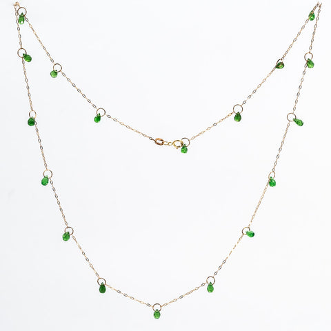 Tsavorite Garnet Linked Necklace