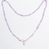 Pink Amethyst Roundel Bead Necklace