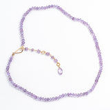 Pink Amethyst Roundel Bead Necklace