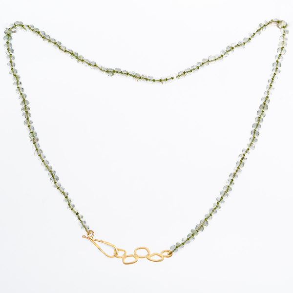 Klimt Green Amethyst Rondelle Necklace