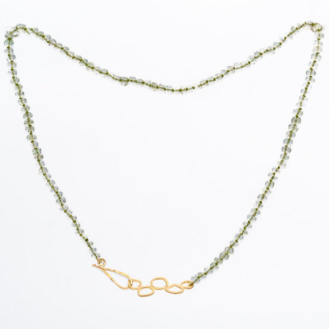 Klimt Green Amethyst Rondelle Necklace