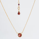 Red Garnet Basket Necklace