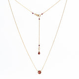 Red Garnet Basket Necklace