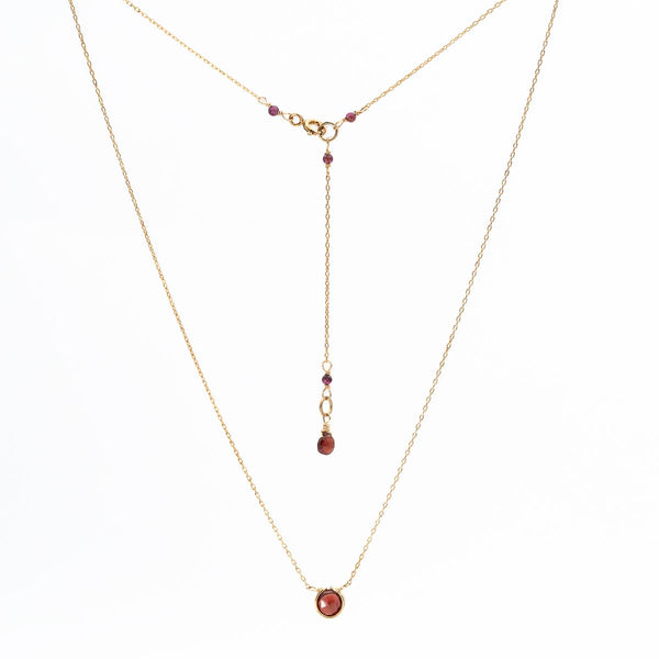 Red Garnet Basket Necklace