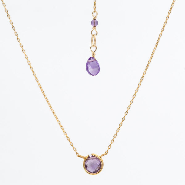 Amethyst Basket Necklace