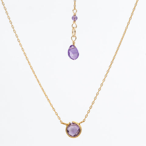 Amethyst Basket Necklace