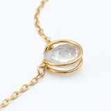 White Topaz Basket Necklace