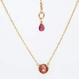 Pink Tourmaline Basket Necklace