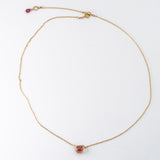 Pink Tourmaline Basket Necklace