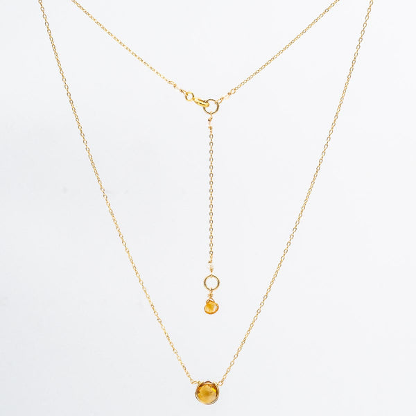 Citrine Basket Necklace