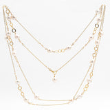 Rings and Chain Baroque Pearl Long necklace
