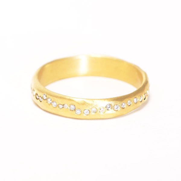 Wave of Diamonds Ring