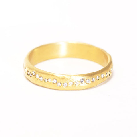 Wave of Diamonds Ring