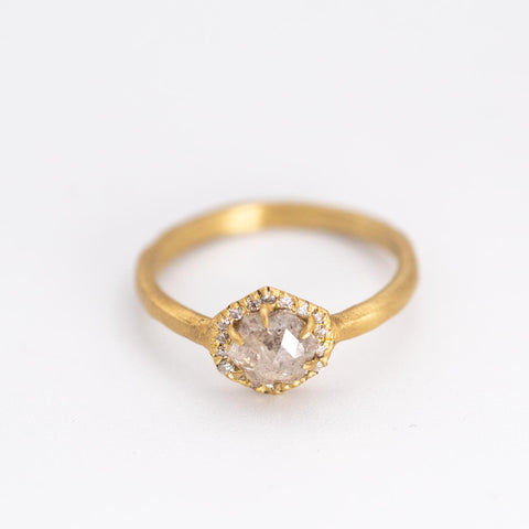 Diamond Hexagon Ring