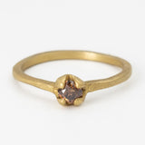 Chocolate Diamond Flower Bud Ring