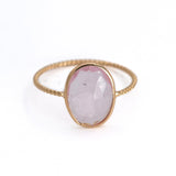 Pink Tourmaline Twist Ring