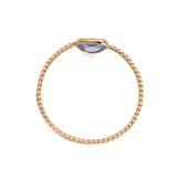 Blue Sapphire Twist Ring